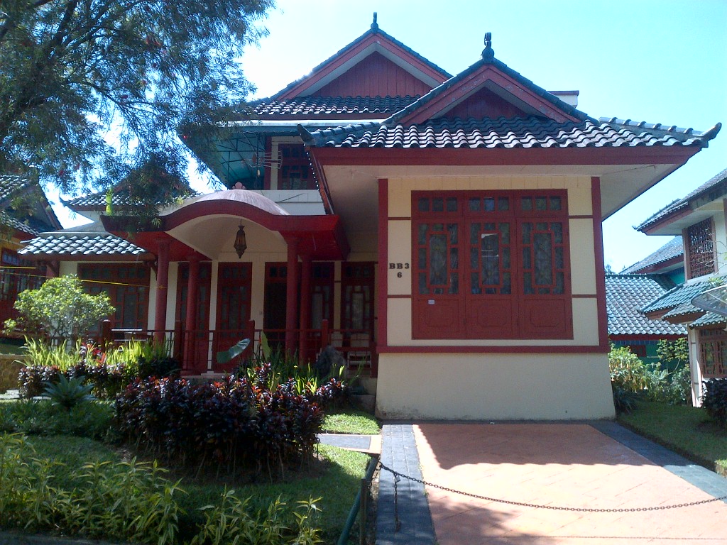 sewa villa kota bunga puncak type oriental 3 kamar