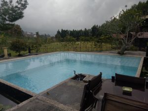 Villa Agus 5, sewa villa di puncak ada kolam renang, billiard & karaoke